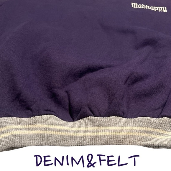 MADHAPPY Alumni Purple Knit Fleece Disney Font Logo Crewneck/Pullover | NEW/NWOT - Picture 4 of 10